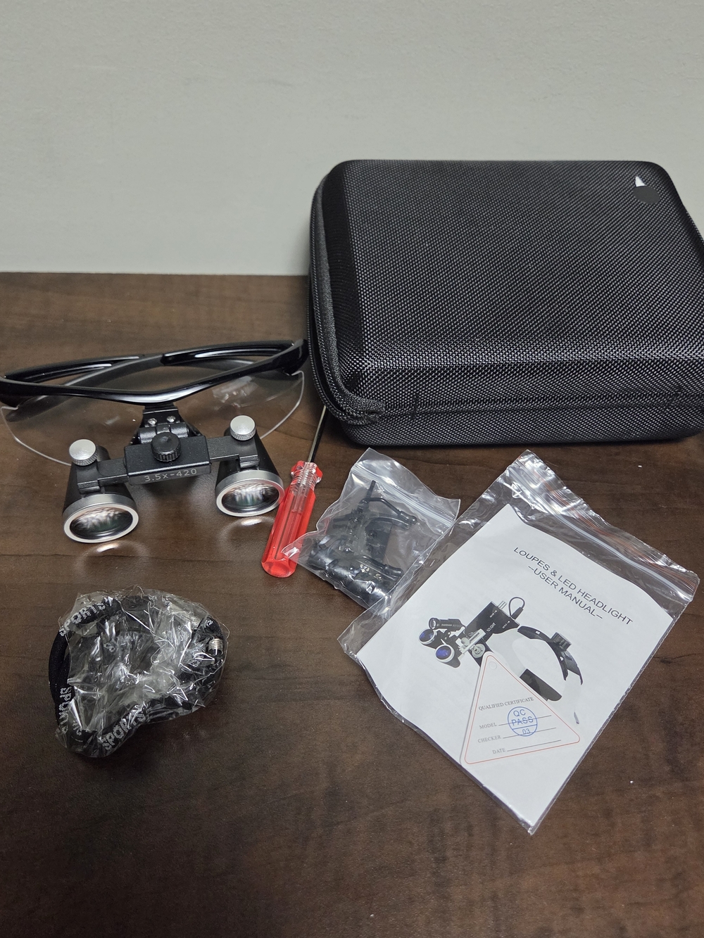 3.5X-420 Dental Surgical Loupes Magnifying Glasses Kit w/ Case